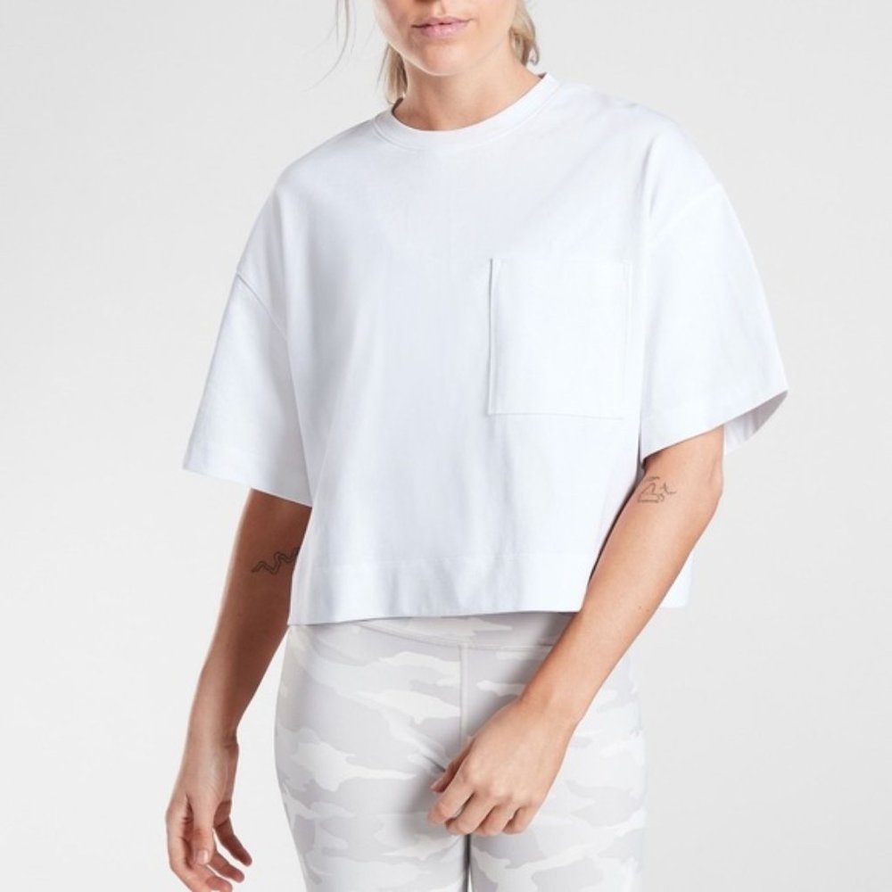 COPY - Athleta Classic Cotton Crop Tee NWT